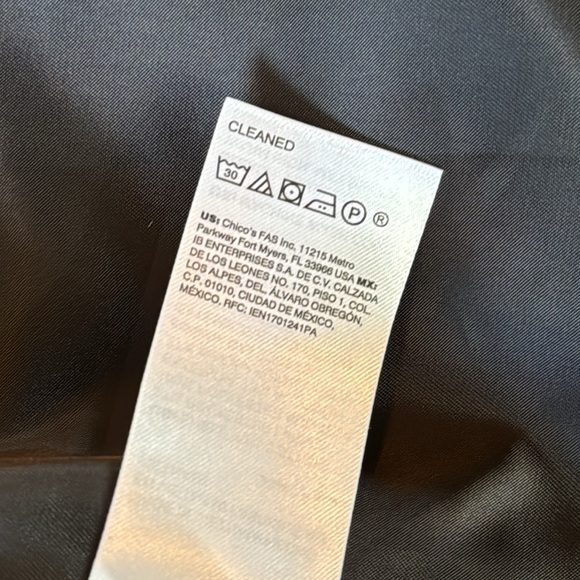 Chico’s Blazer 1 zebra zip front jacquard 8/10 black off-white M - Picture 7 of 8